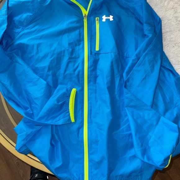 Under Armour Vibrant Blue Jacket with Neon Highlights (A) - Picture 3 of 6